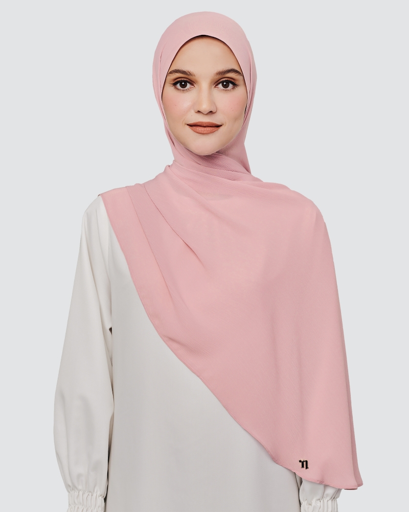 LINIA LINE CHIFFON SHAWL - PALE PINK
