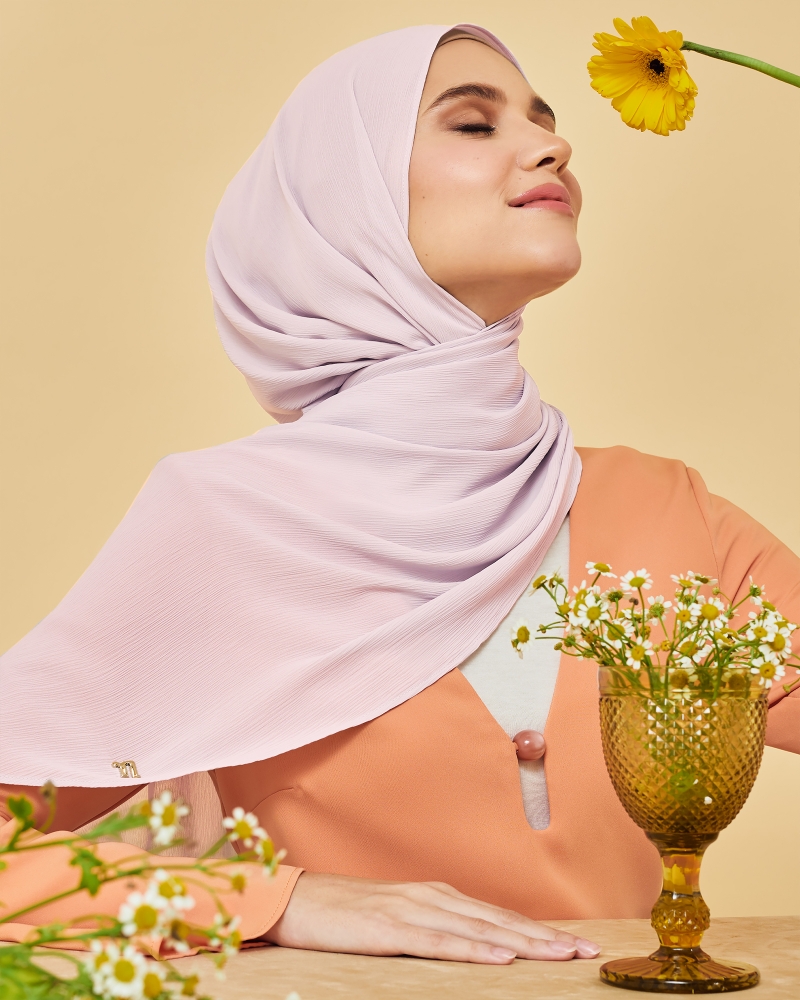 LINIA LINE CHIFFON SHAWL - LILAC