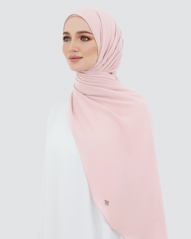 LONG CHIFFON SHAWL - COTTON CANDY