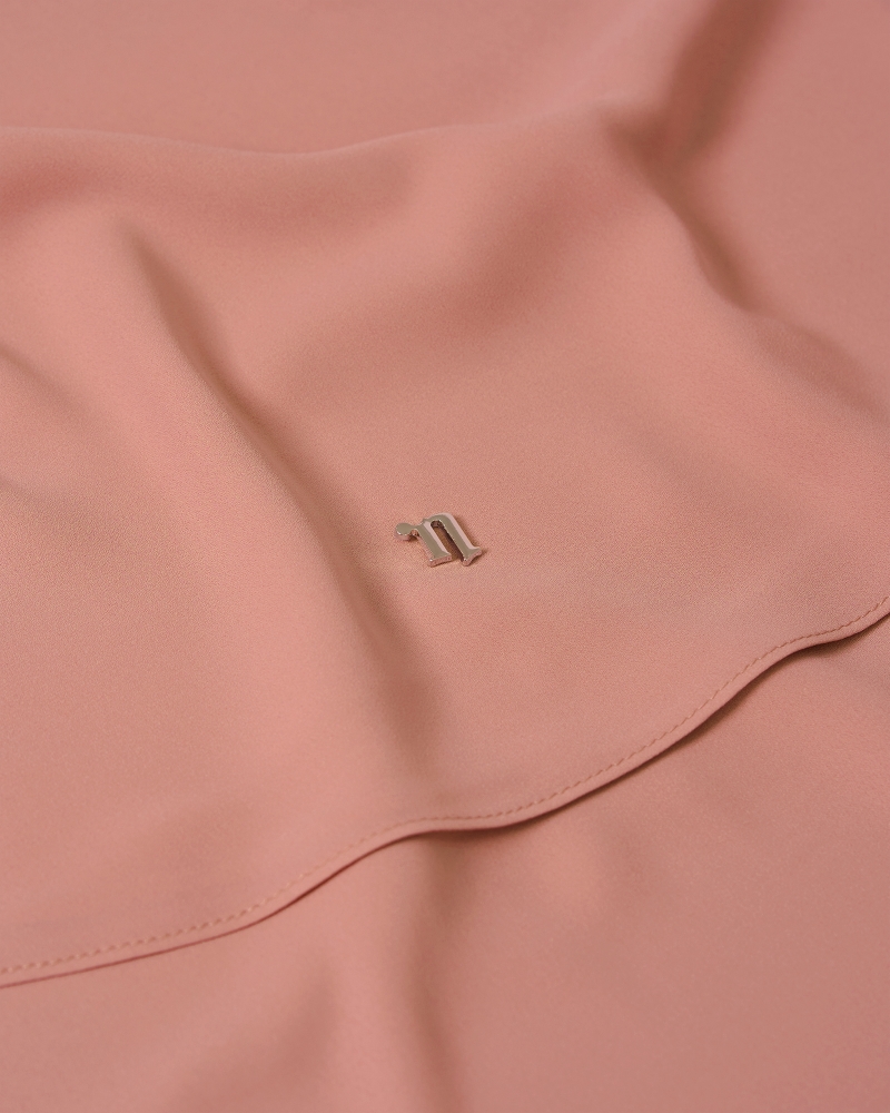LONG CHIFFON SHAWL - ROSE TAN
