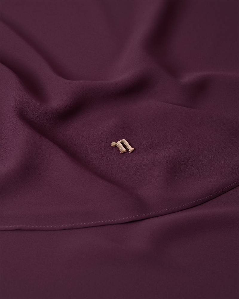 LONG CHIFFON SHAWL - MAROON