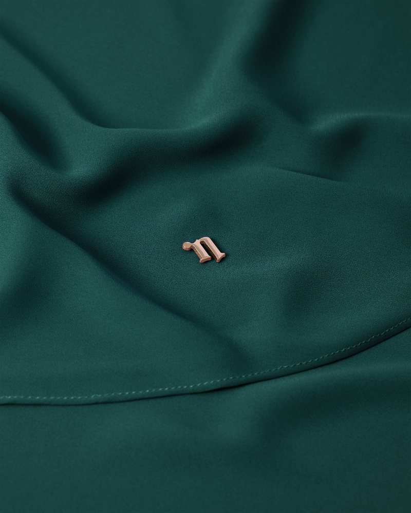 LONG CHIFFON SHAWL - DEEP TEAL