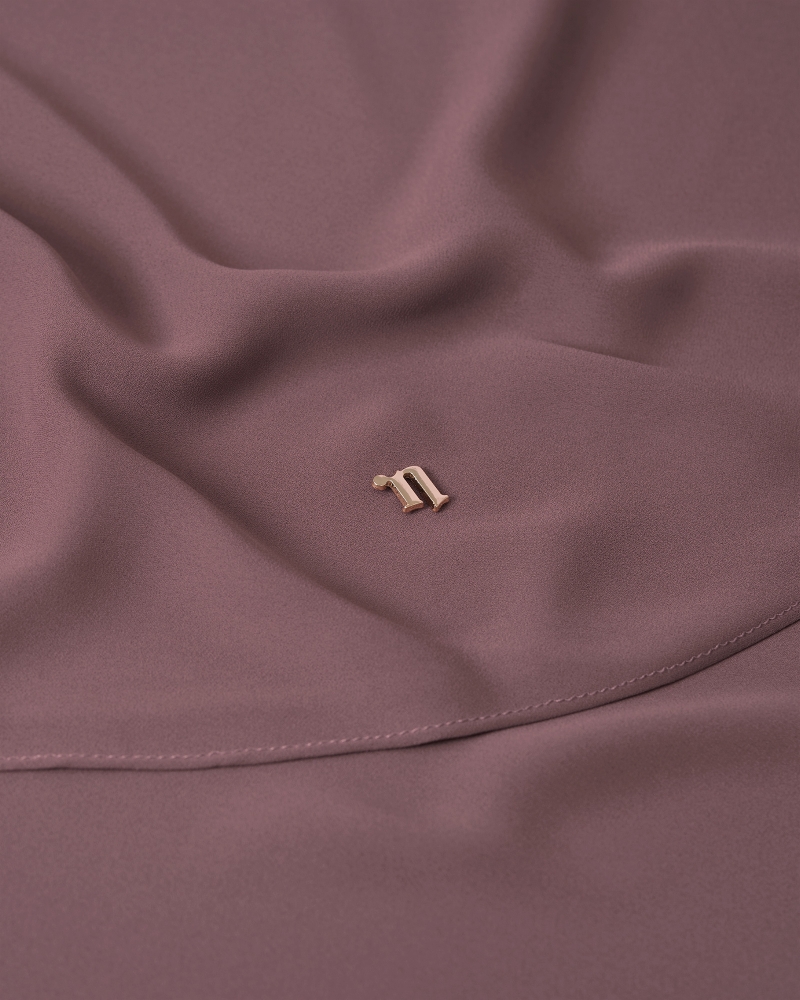 LONG CHIFFON SHAWL - MULBERRY