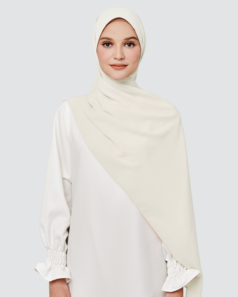 MAYA MATTE SATIN SHAWL - CLAY