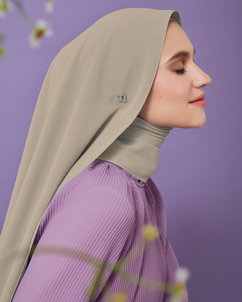 MAYA MATTE SATIN SHAWL - DEEP MOCHA