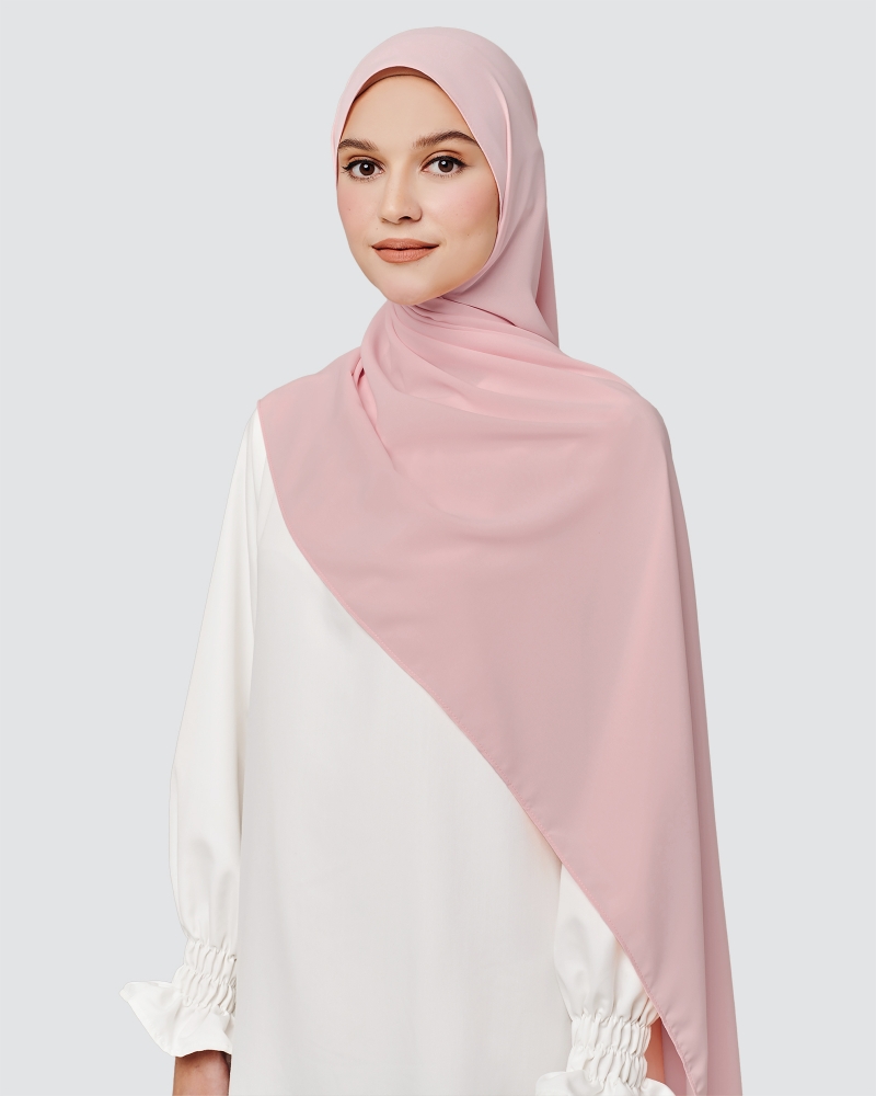 MAYA MATTE SATIN SHAWL - DUSTY ROSE