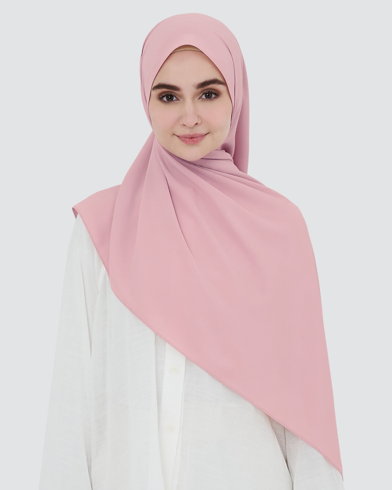 MAYA MATTE SATIN SHAWL - SALMON PINK