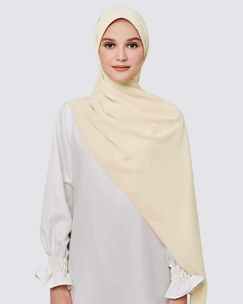 MAYA MATTE SATIN SHAWL - CREAM
