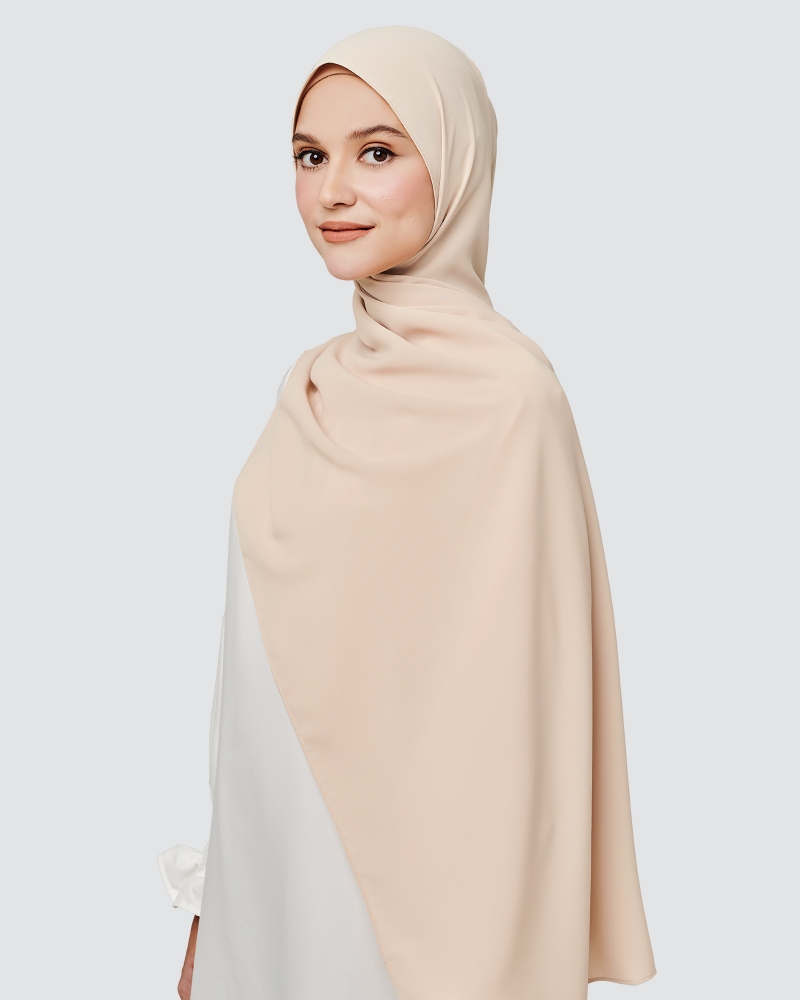 MAYA MATTE SATIN SHAWL - OAT