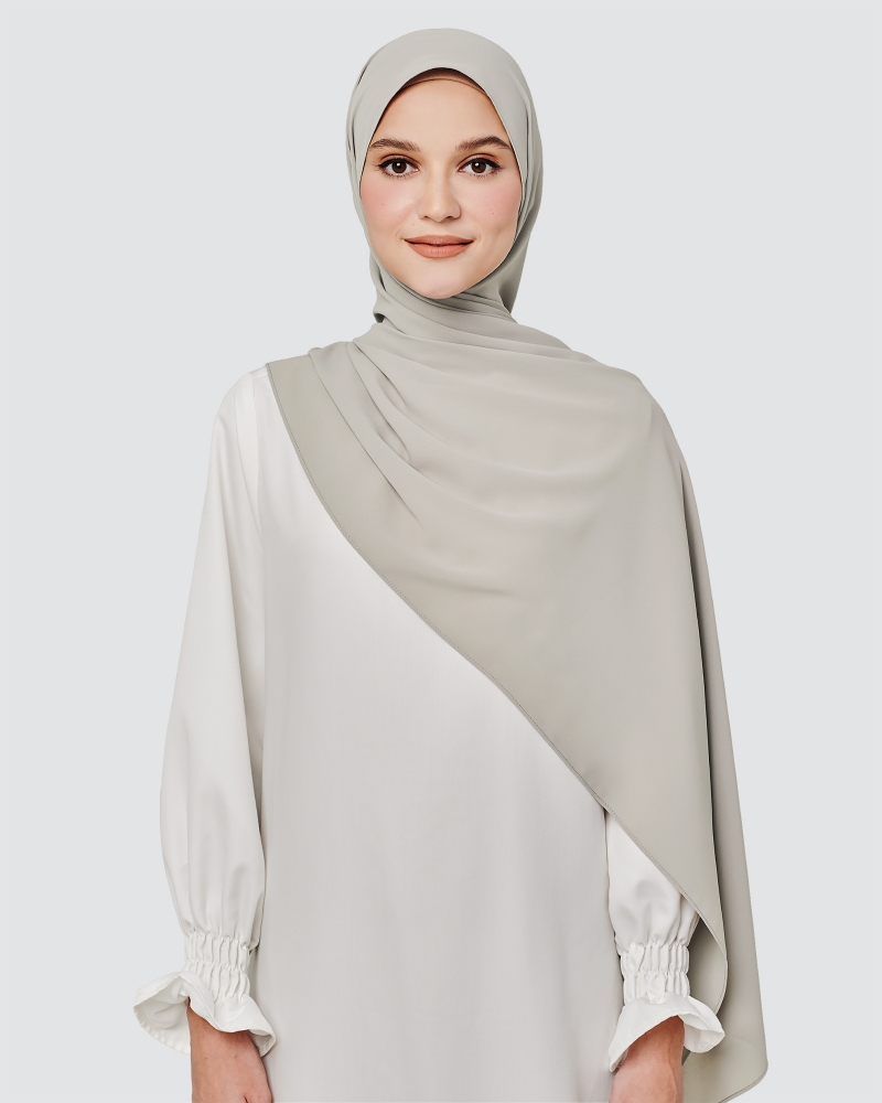 MAYA MATTE SATIN SHAWL - TAUPE