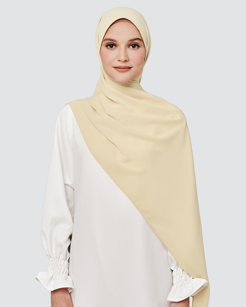 MAYA MATTE SATIN SHAWL - TORTILLA