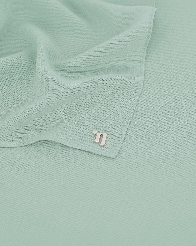 MILDA SHAWL - MEDIUM LIGHT CYAN-GREEN