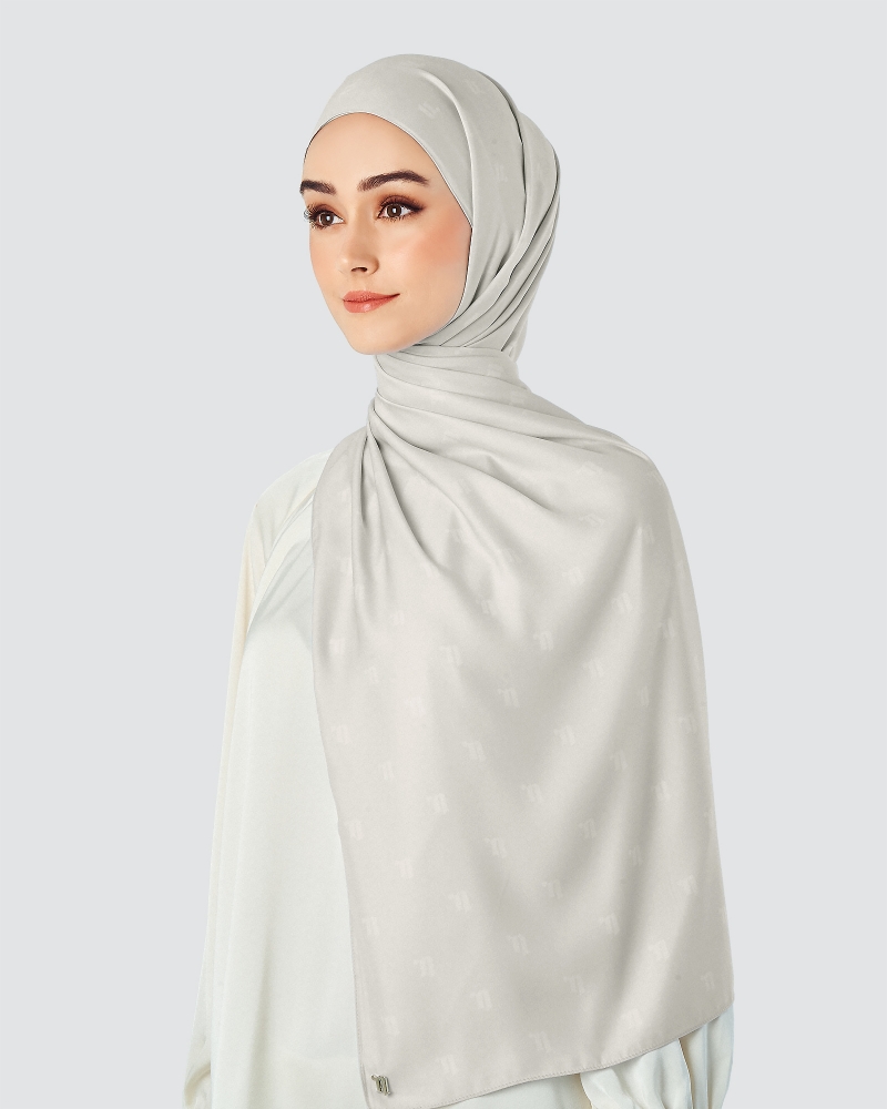 MODA MATTE SATIN SHAWL - CLOUD