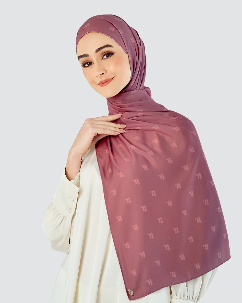 MODA MATTE SATIN SHAWL - RASPBERRY