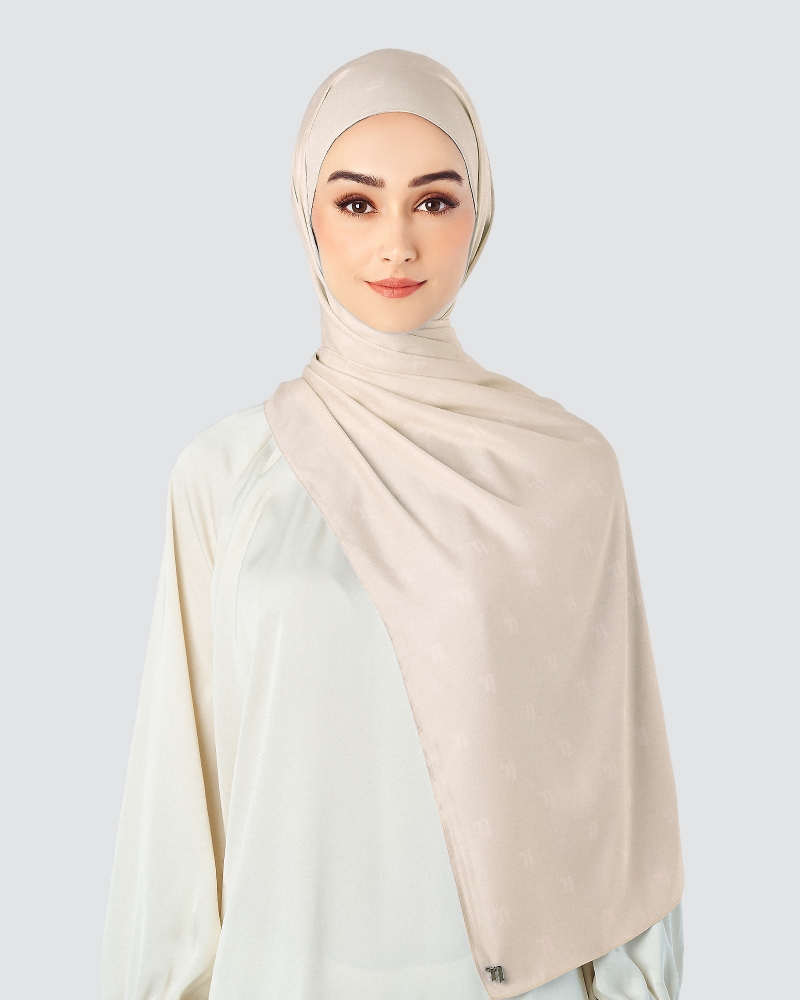 MODA MATTE SATIN SHAWL - SAND