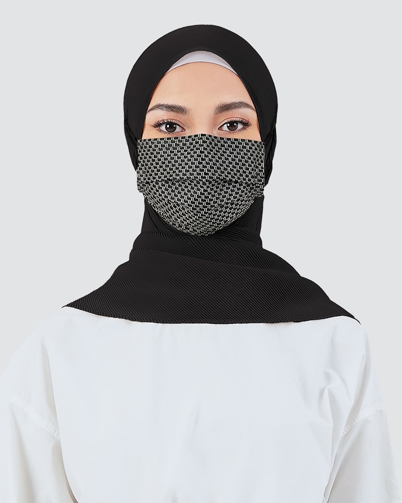 PREMIUM 4-PLY DISPOSABLE FACE MASK - MONOGRAM EDITION - BLACK
