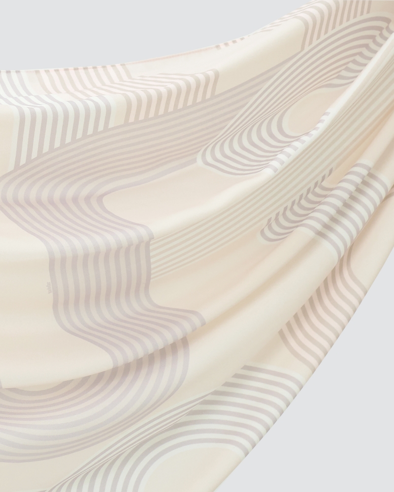 MONOGRAM MANIA SHAWL - CREAM