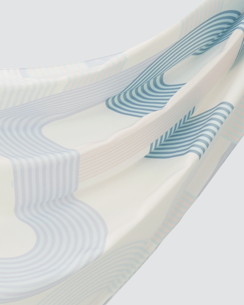 MONOGRAM MANIA SHAWL - POWDER BLUE