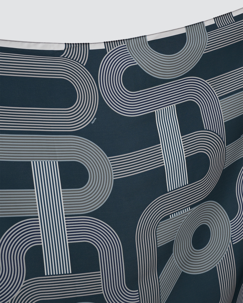 MONOGRAM MANIA SQUARE - NAVY BLUE