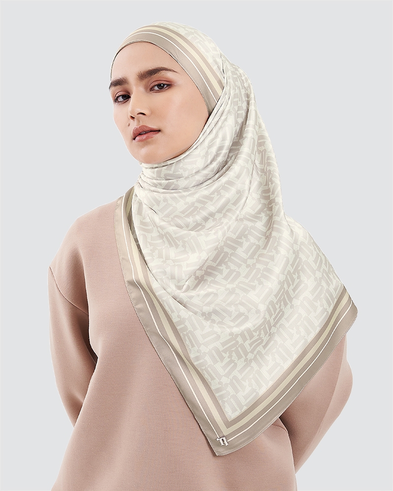 NAELOFAR MONOGRAM SHAWL - CREAM