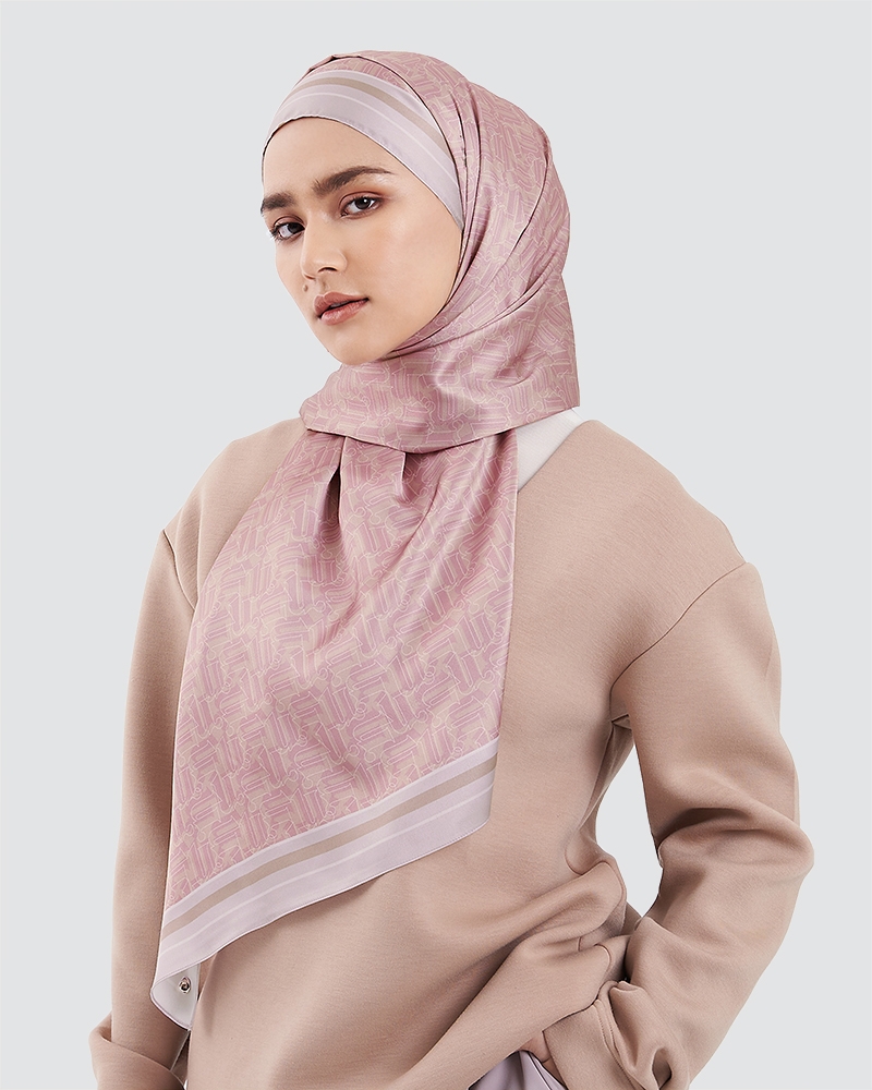 NAELOFAR MONOGRAM SHAWL - PEACH