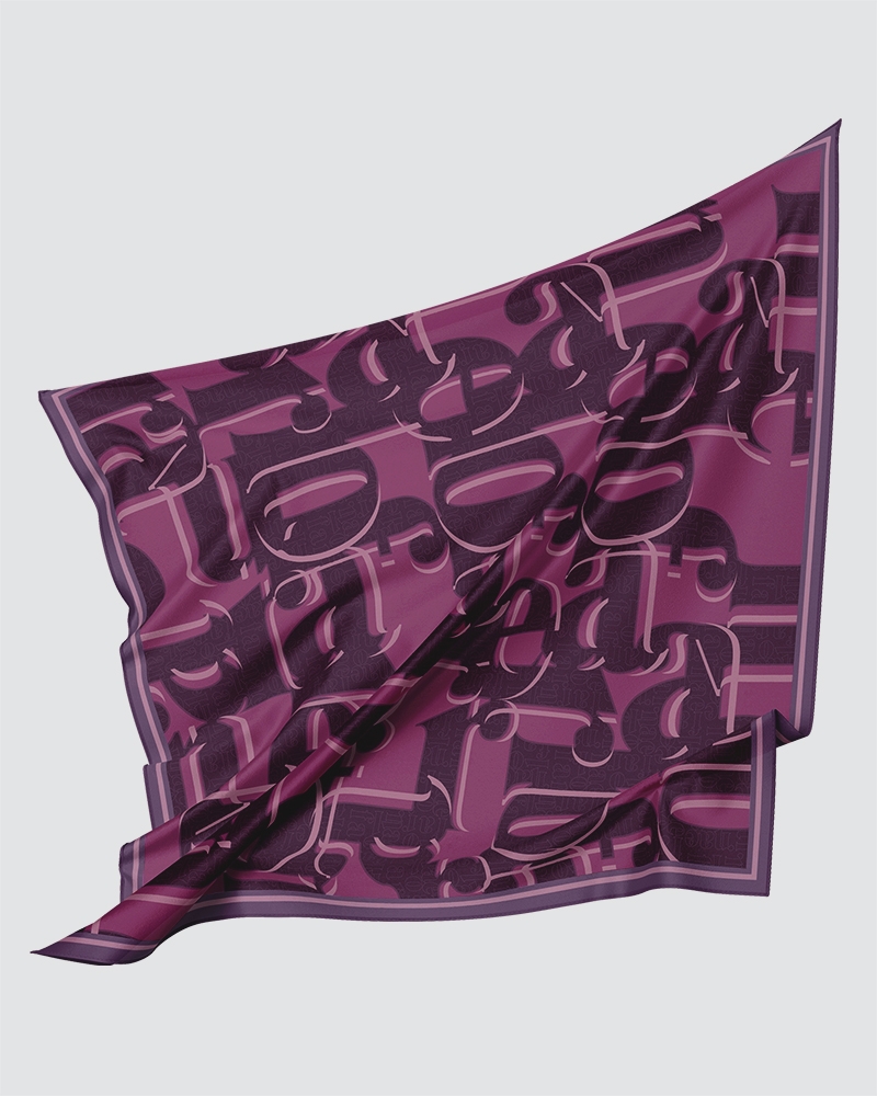 NAELOFAR MONOGRAM SQUARE - BERRY