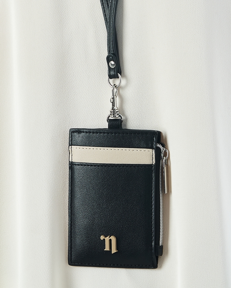 N ICON COLOUR LANYARD - BLACK