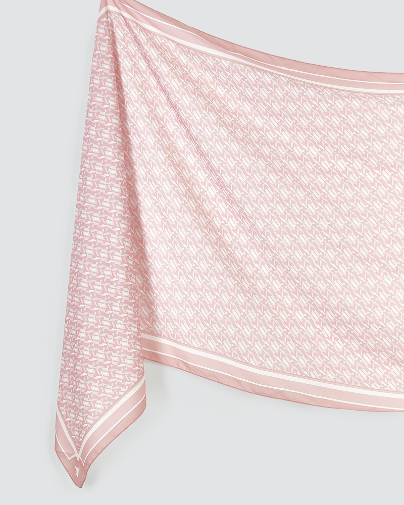 NOVA MONOGRAM SHAWL - BLUSH