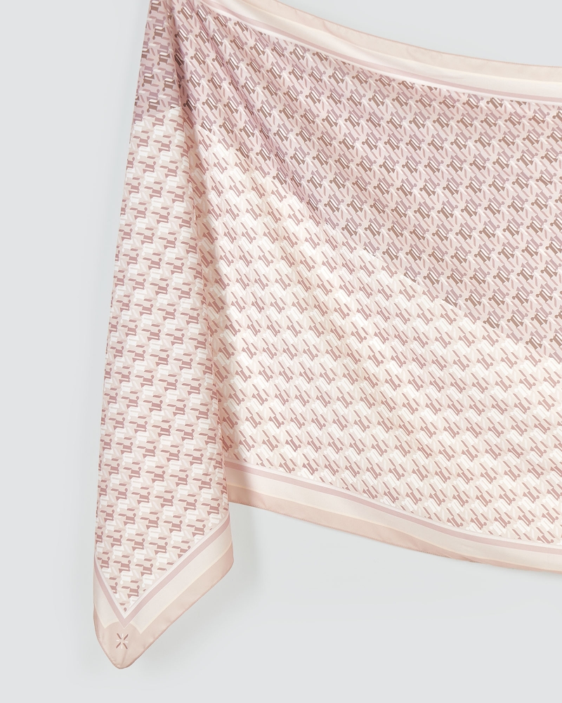 NOVA MONOGRAM SHAWL - CHAI TEA