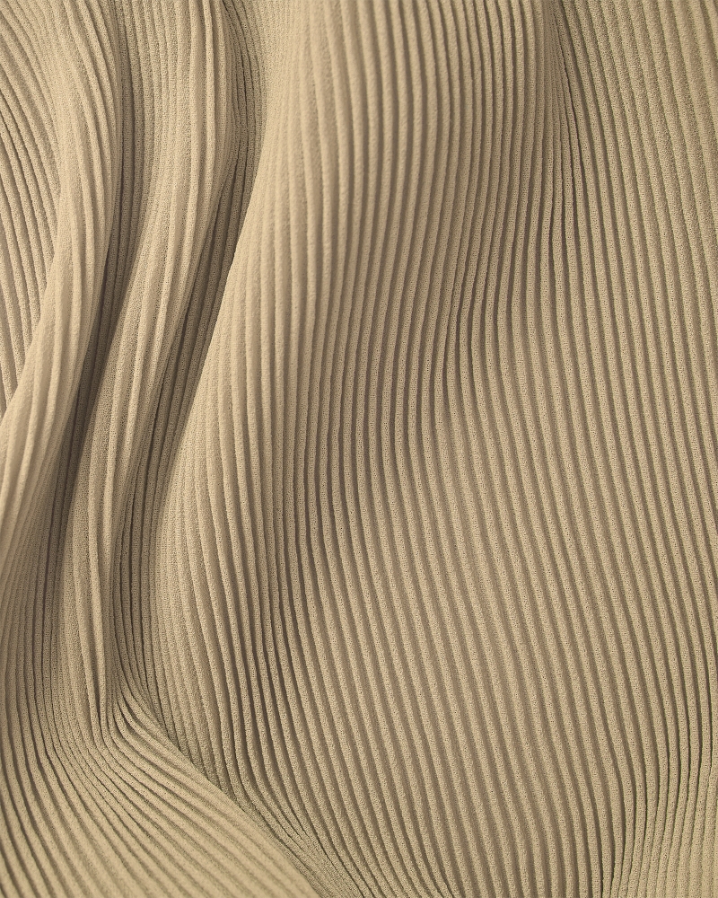 PIYA PLEATED SHAWL - LIGHT BROWN