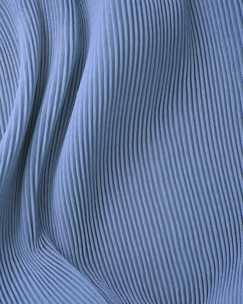 PIYA PLEATED SHAWL - DUSTY BLUE