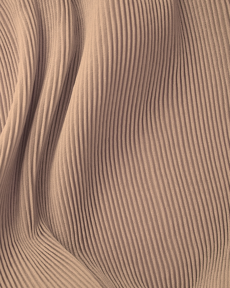 PIYA PLEATED SHAWL - DUSTY BROWN