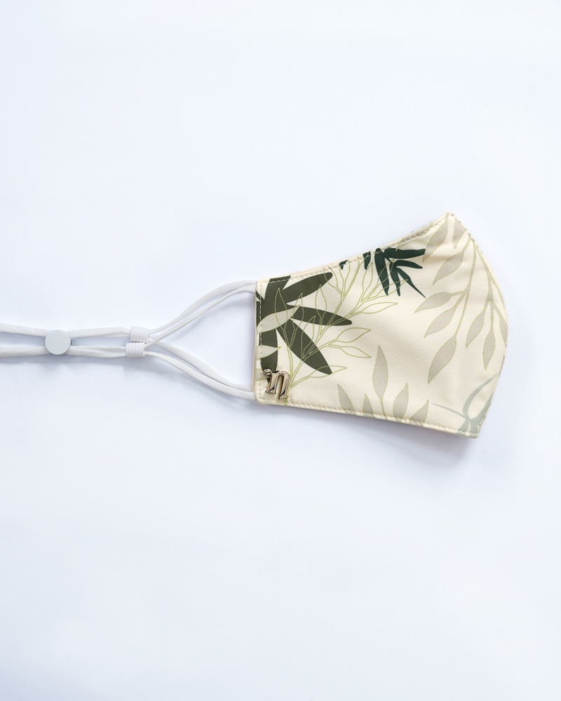 RESORT 3-PLY FACE MASK - ADJUSTABLE STRAP - IVORY
