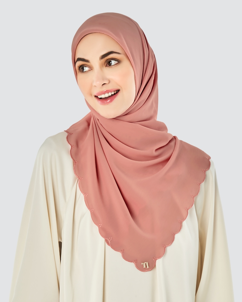 SALOMA EMBROIDERED TEXTURED SQUARE - CLAY