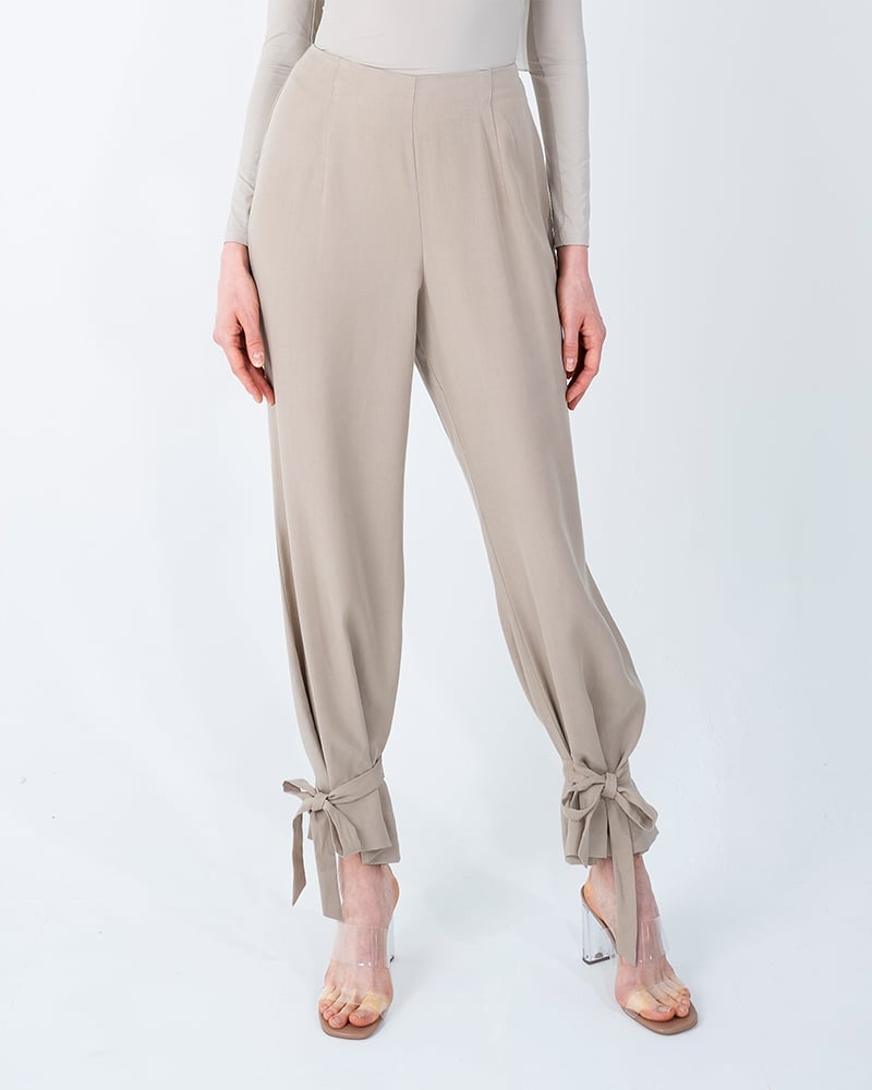 TENCEL SMART PANTS-BEIGE