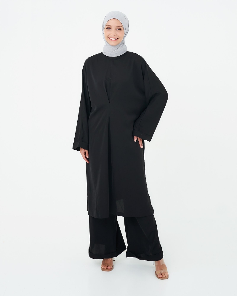 LONGLINE CO-ORD SET - BLACK
