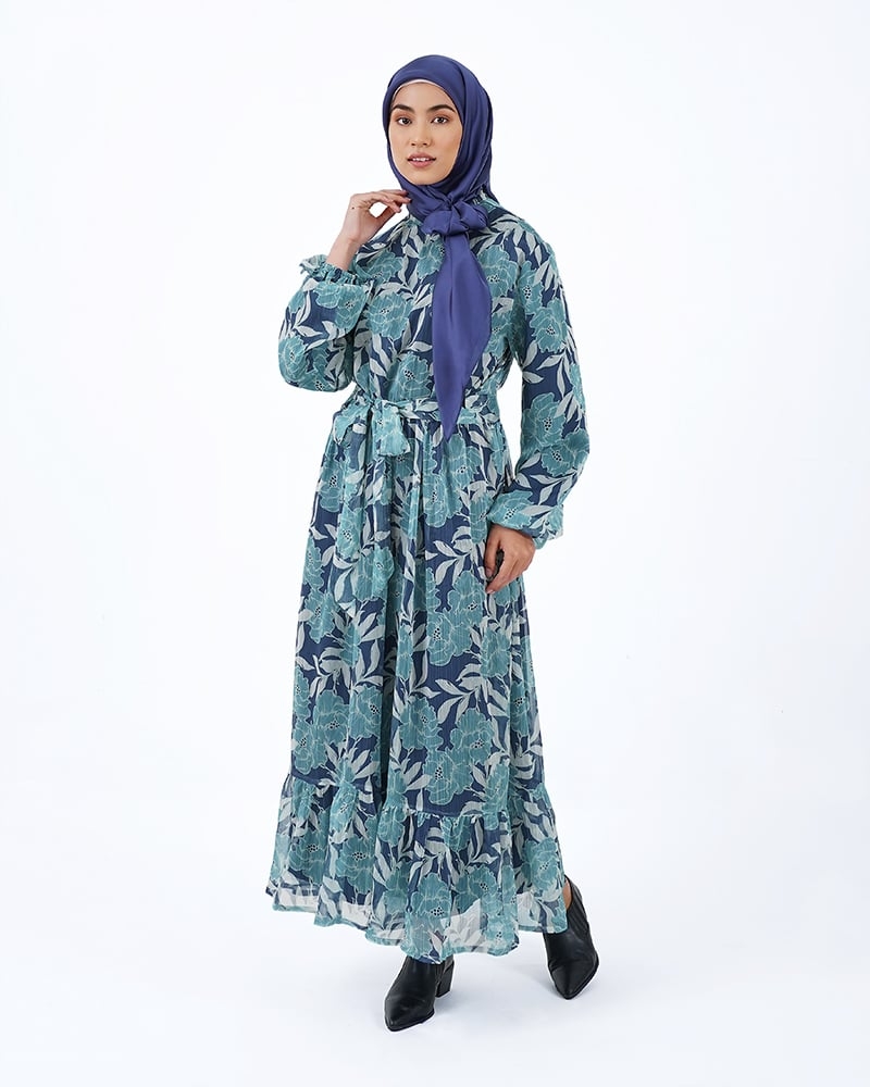 NAELOFAR X LMK SUMMER LOVE - AMOUR DRESS - AMOUR BERRY BLUE