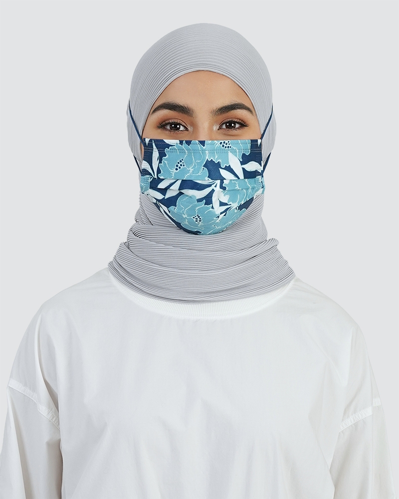 NAELOFAR X LMK SUMMER LOVE EDITION - PREMIUM 4-PLY DISPOSABLE FACE MASK - AMOUR BERRY BLUE