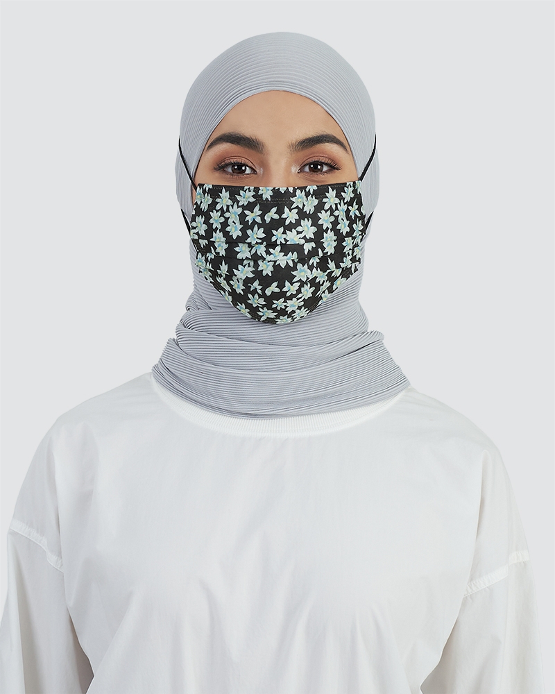NAELOFAR X LMK SUMMER LOVE EDITION - PREMIUM 4-PLY DISPOSABLE FACE MASK - BLACK