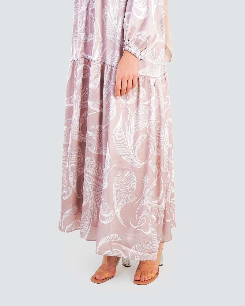 SUNDAE TIERED DRESS - TAUPE