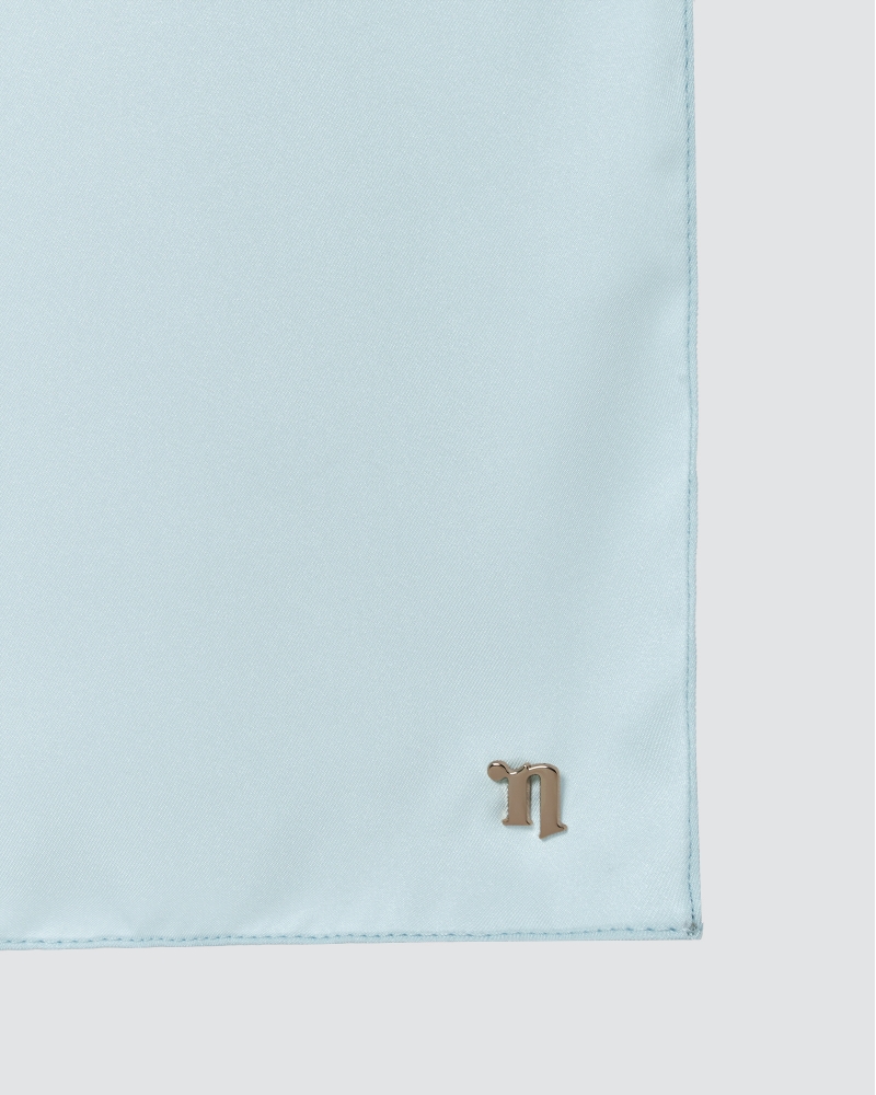 TAHIRA SATIN TWILL SQUARE - LIGHT BLUE