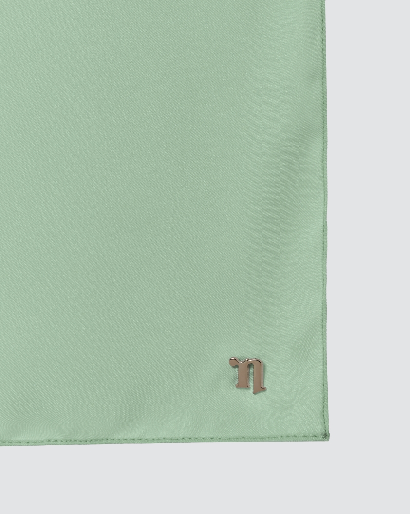 TAHIRA SATIN TWILL SQUARE - PISTACHIO