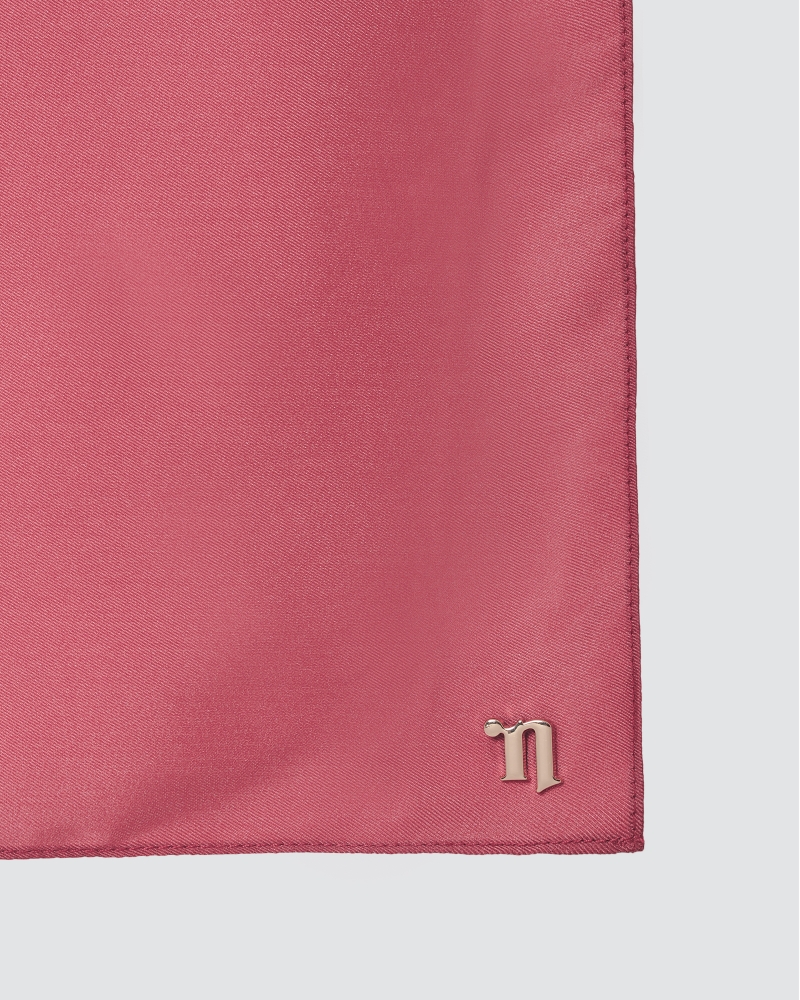 TAHIRA SATIN TWILL SQUARE - PLUM