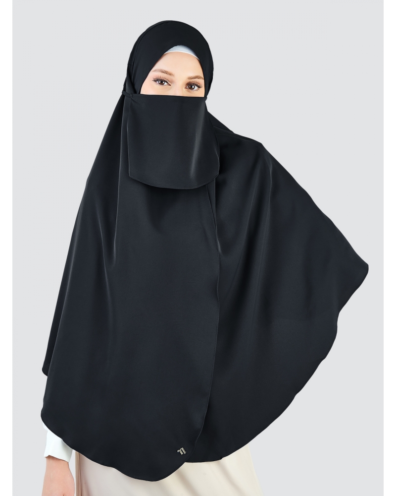 X-PRESS KHALEESI KHIMAR WITH NIQAB - BLACK