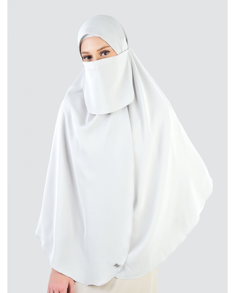 X-PRESS KHALEESI KHIMAR WITH NIQAB - WHITE